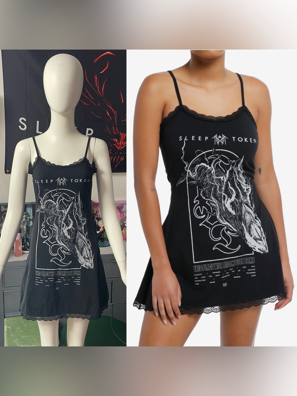 Sleep Token This Place Will Become Your Tomb Tracklist Cami Dress Size Small